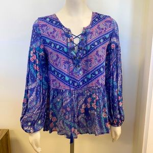 Spell & the Gypsy City Lights Blouse Indigo